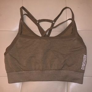gymshark beige adapt marl seamless bra top
